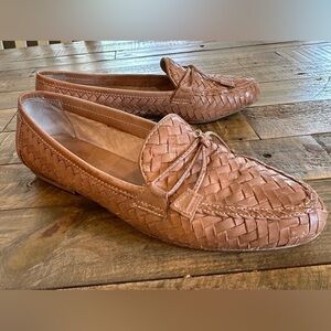 Sesto Meucci Tan Leather Tasseled LoafersSize 6.5N